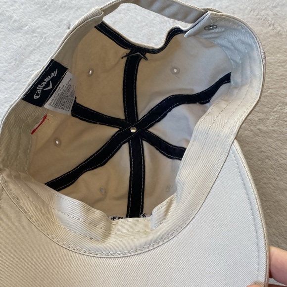 Callaway Golf khaki cotton embroidered brim baseball hat NWOT One Size - Picture 6 of 8
